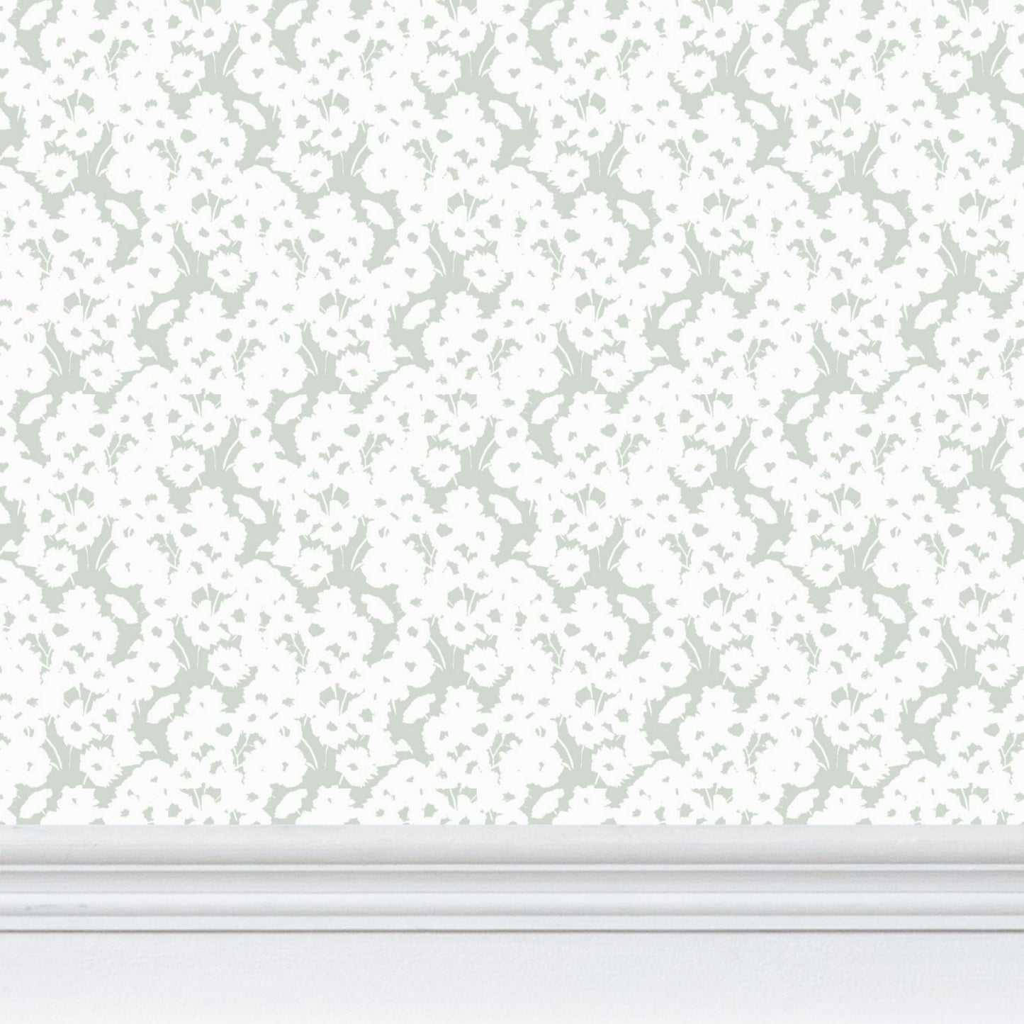 Minimal Abstract Floral Print in Pastel and White