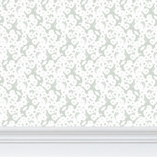 Minimal Abstract Floral Print in Pastel and White