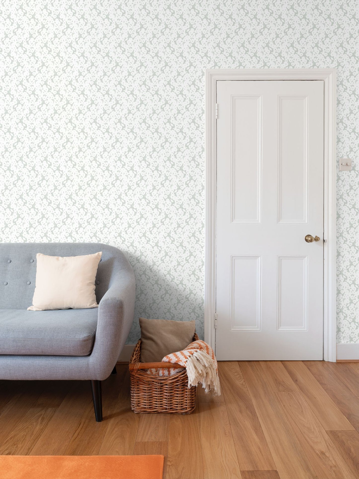 Minimal Abstract Floral Print in Pastel and White