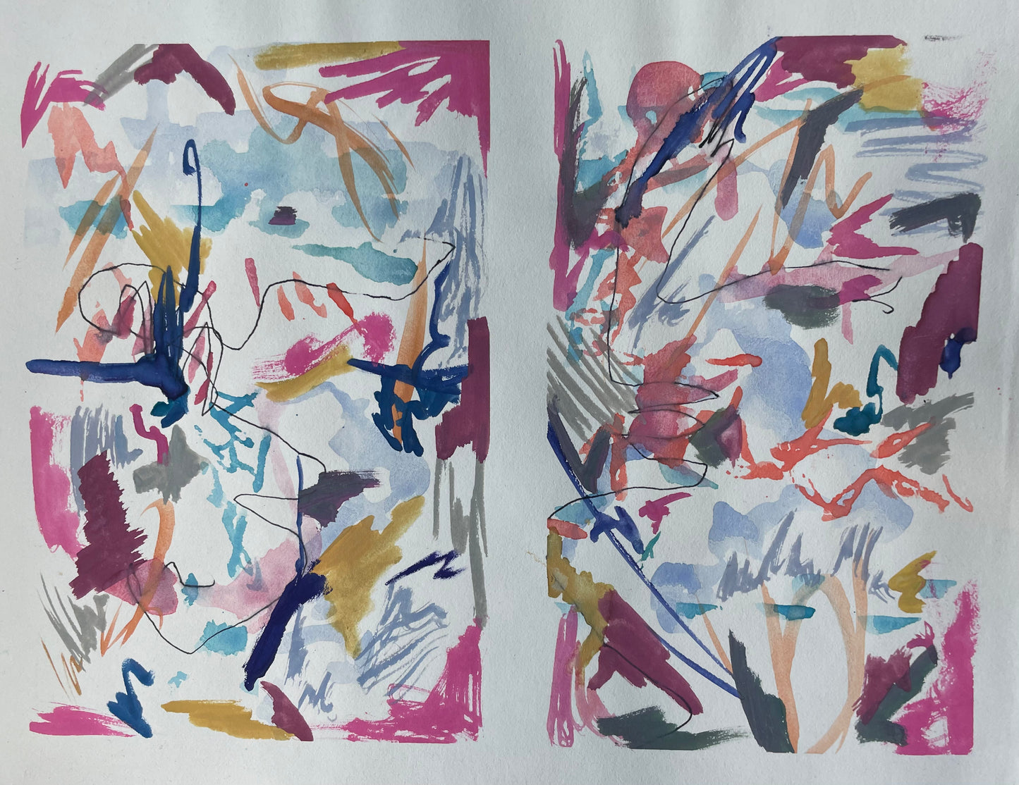 Abstract Diptych Study 5