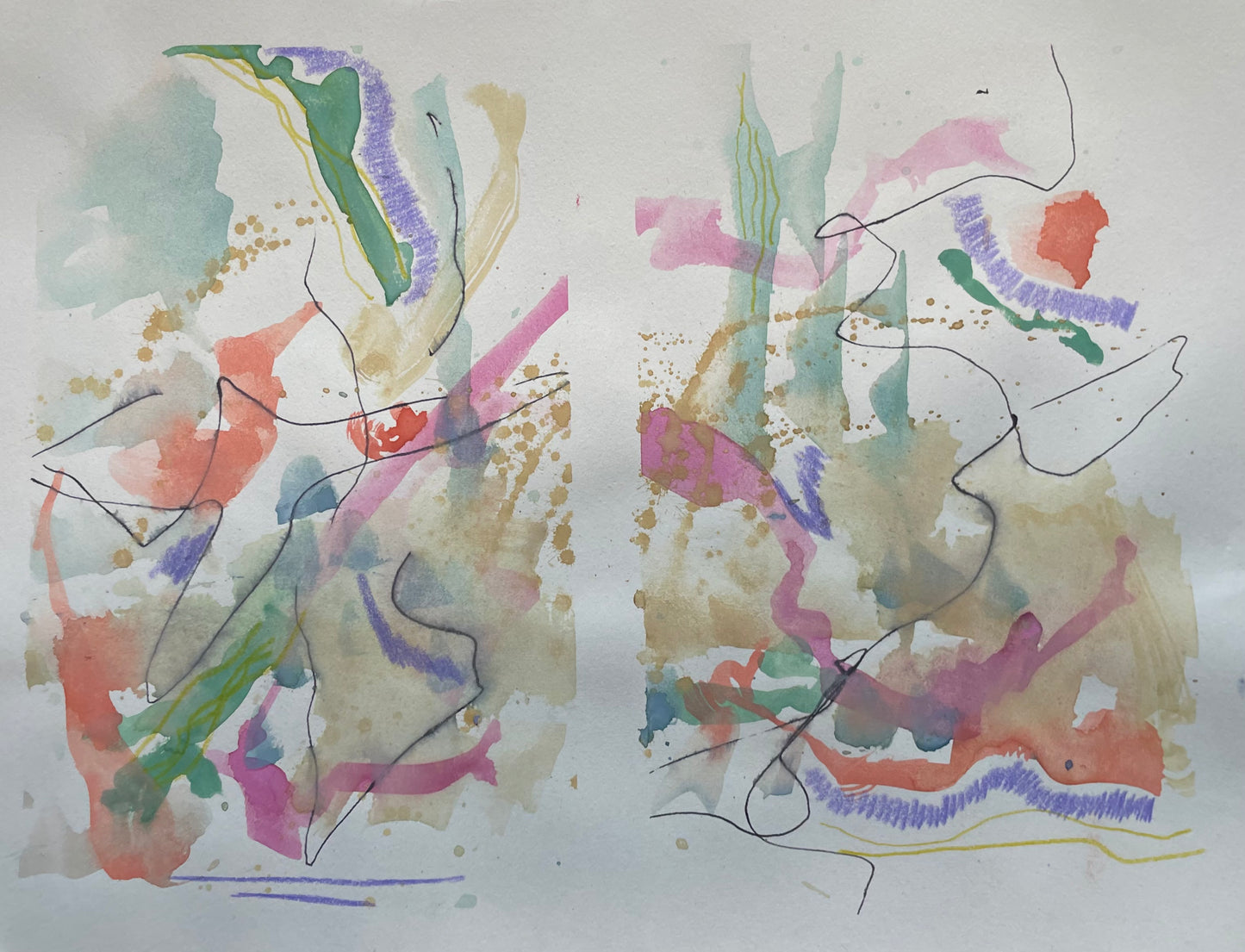 Abstract Diptych Study 5