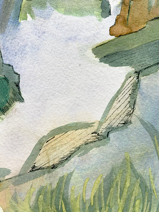 Capture the Majesty: Angels Landing Valley Watercolor Illustration