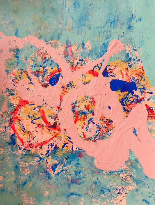 Invisible: abstract acrylic on paper
