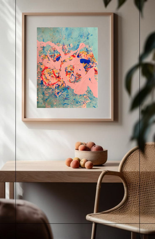 Invisible: abstract acrylic on paper
