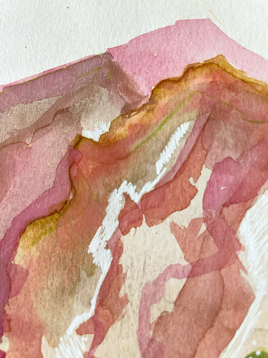 Sonoran Serenity: Santa Catalina Mountains Watercolor Illustration